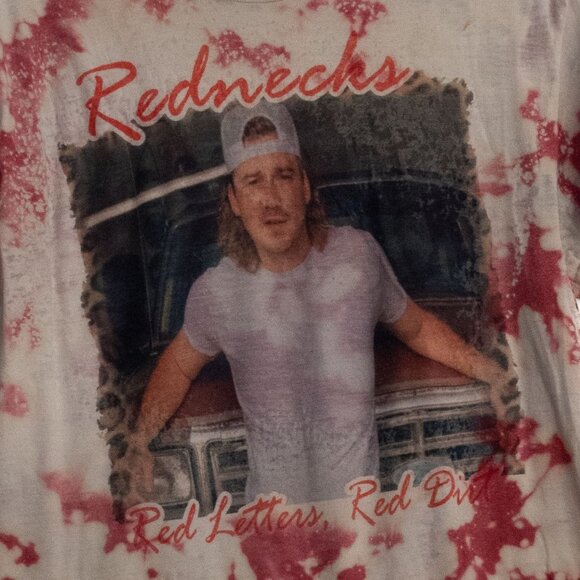 Rednecks Red Letters Red Dirt Graphic Tee Tie-Dye Design Unisex Size L - Picture 3 of 8